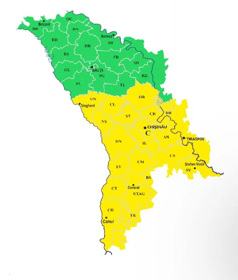 Primăria Municipiului Chișinău ATENȚIONEAZĂ. Cod Galben de instabilitate atmosferică