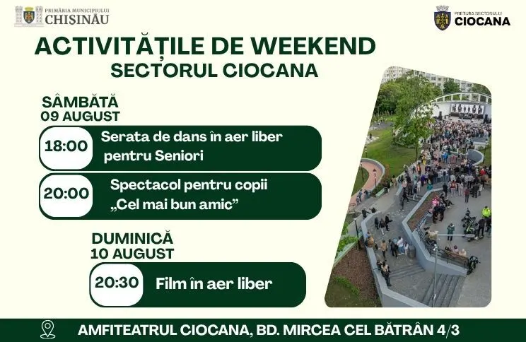 Activitățile de weekend din sectorul Ciocana