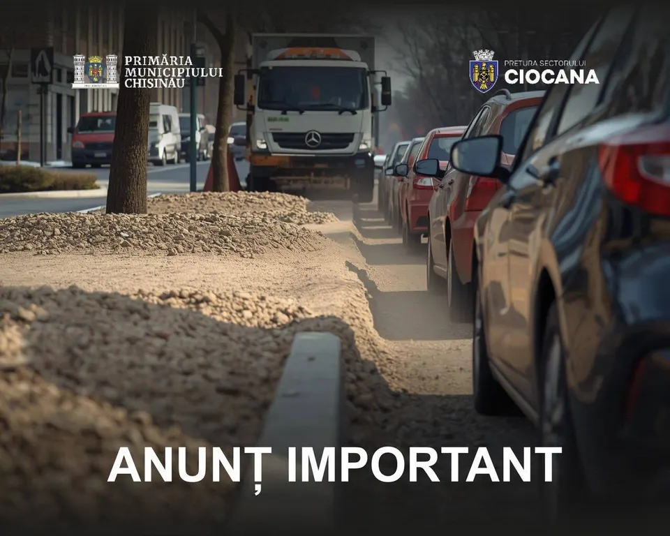🚧 Apel către conducătorii auto din sectorul Ciocana