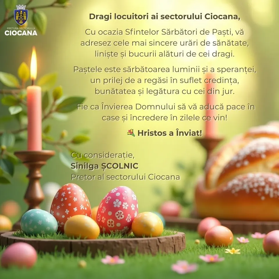 Cu ocazia Sfintelor Sărbători de Paști