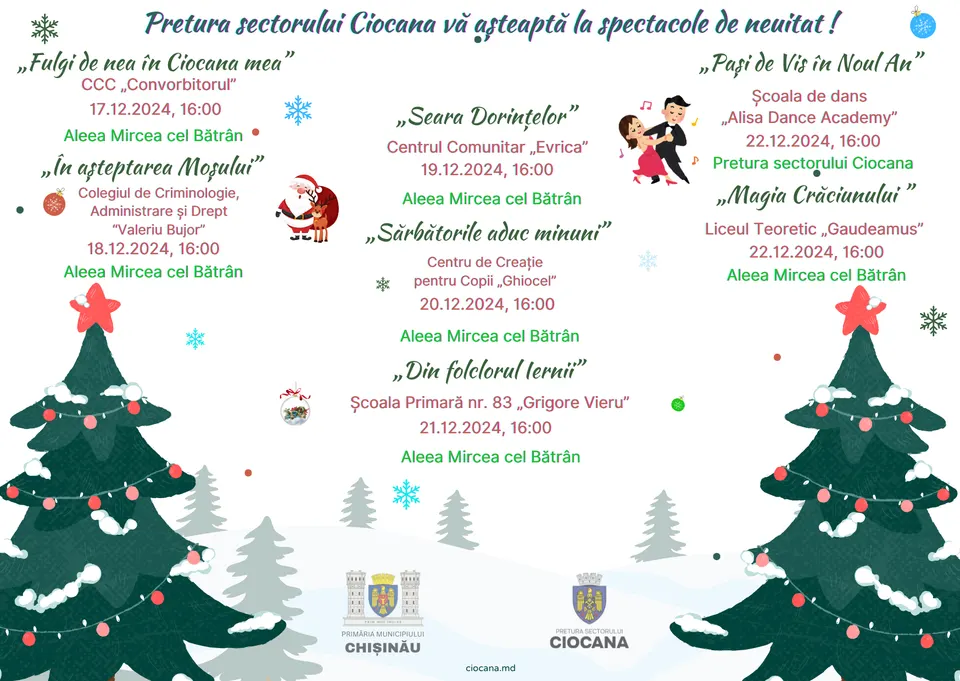 Pretura sectorului Ciocana vă așteaptă la spectacole de neuitat!