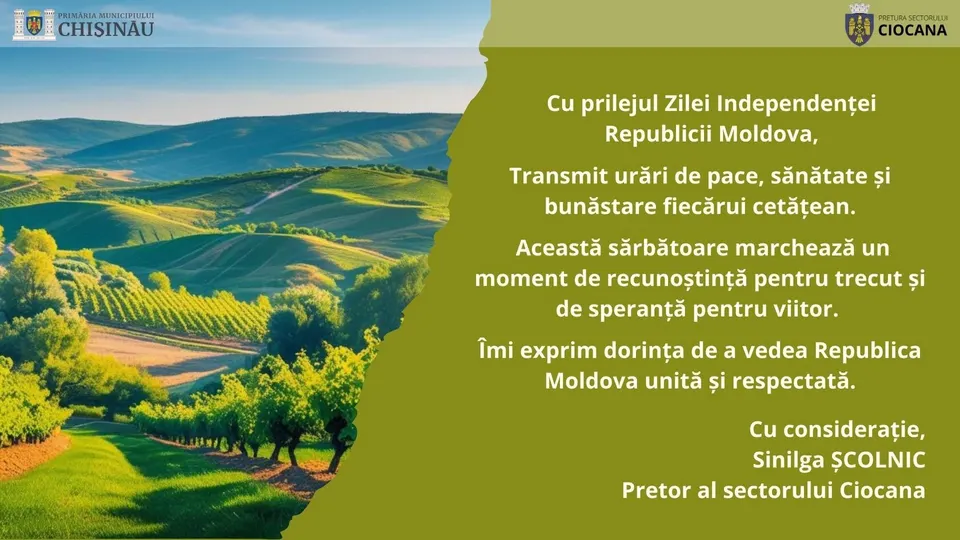 Cu ocazia Zilei Independenței Republicii Moldova