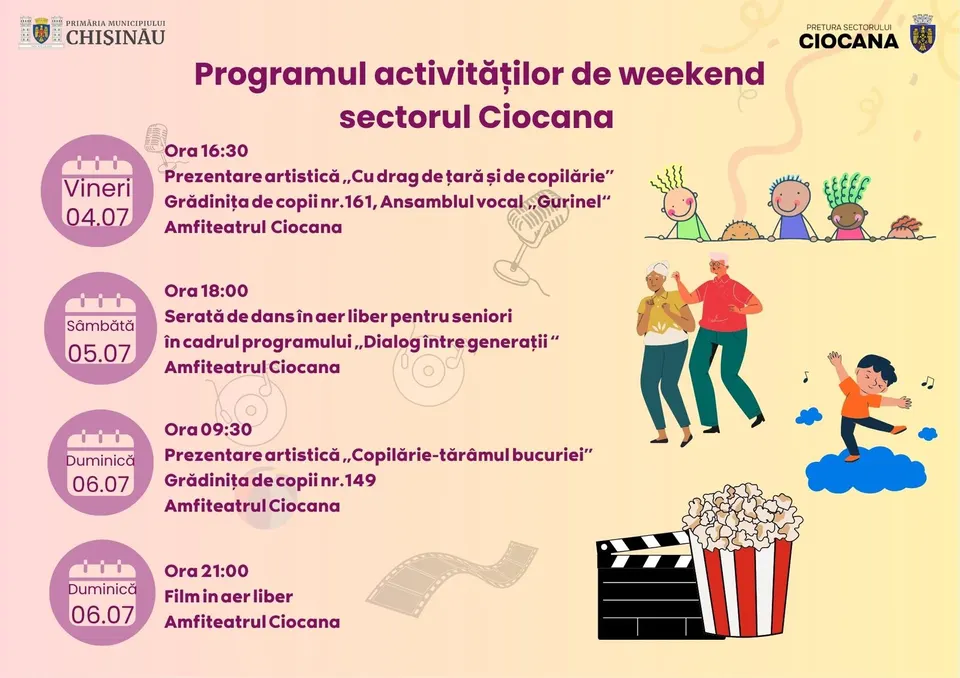 Programul activităților din weekend