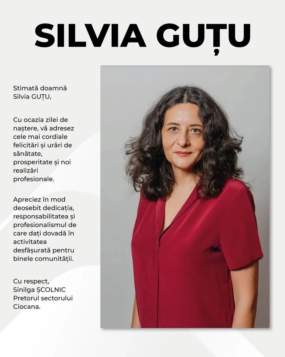 La Mulți Ani, Stimată doamna Silvia GUȚU