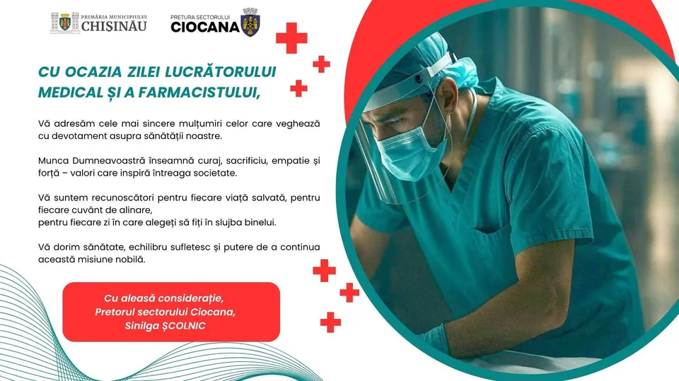 Cu prilejul Zilei Lucrătorului Medical și a Farmacistului